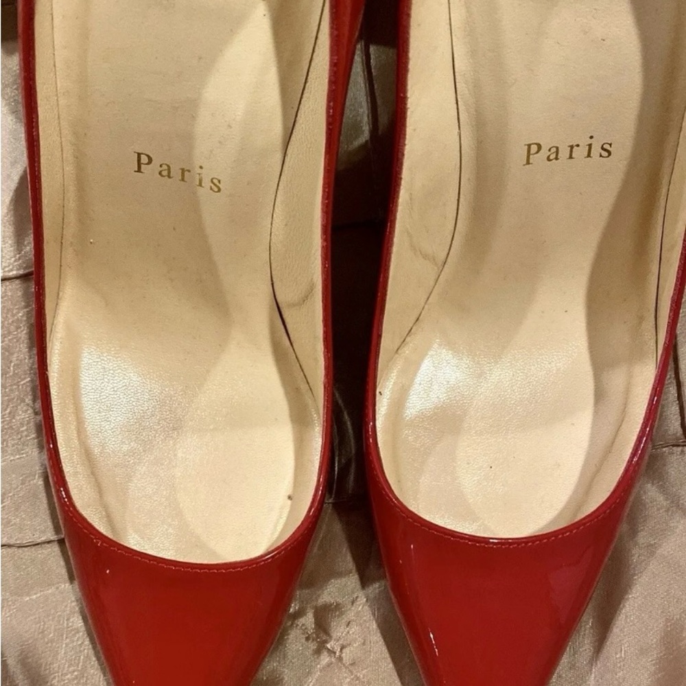 CHRISTIAN LOUBOUTIN fabulous red patent leather stiletto, excellent condition - Picture 8 of 16